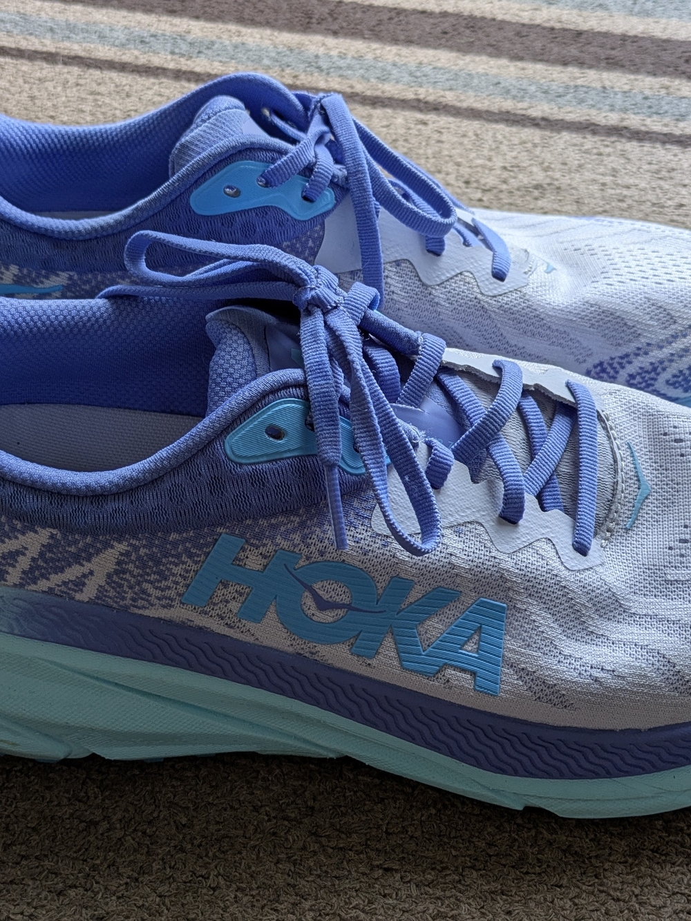 Hoka Women's Running Shoes in Light Blue and Lavender Challenger 7 Size 10.5 W - Picture 3 of 7